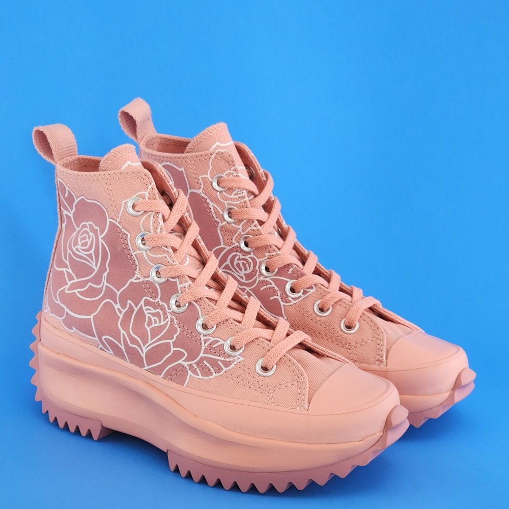 Converse Run Star Hike High 'Natasha Cloud Floral' Platform Sneakers 571877C NWT - Picture 1 of 6